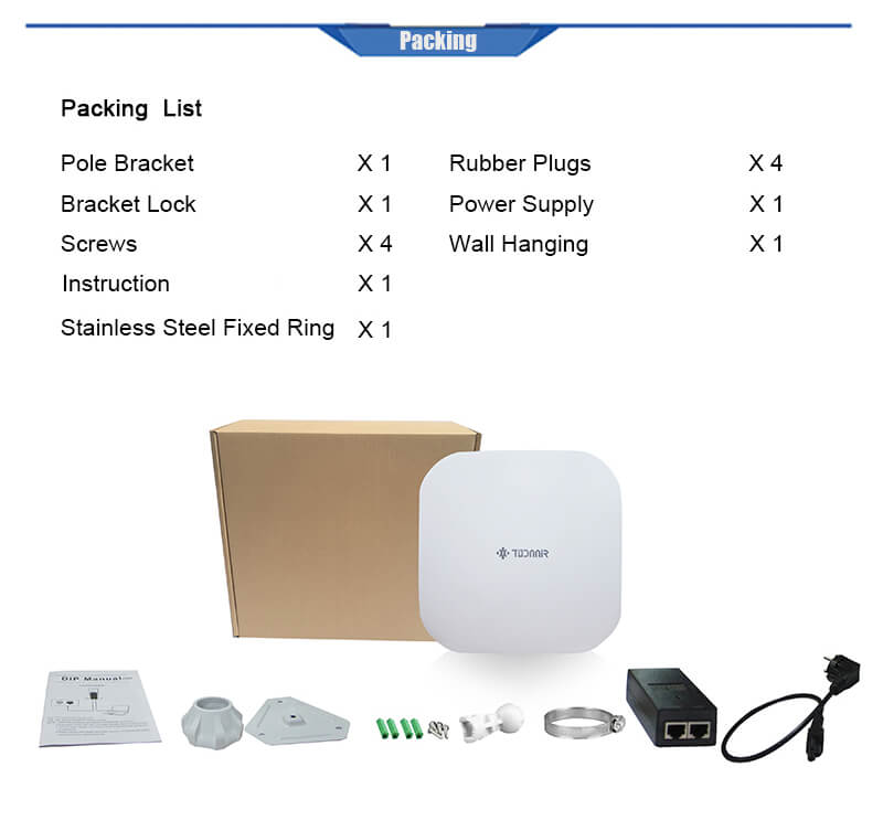 Todaair products packing list