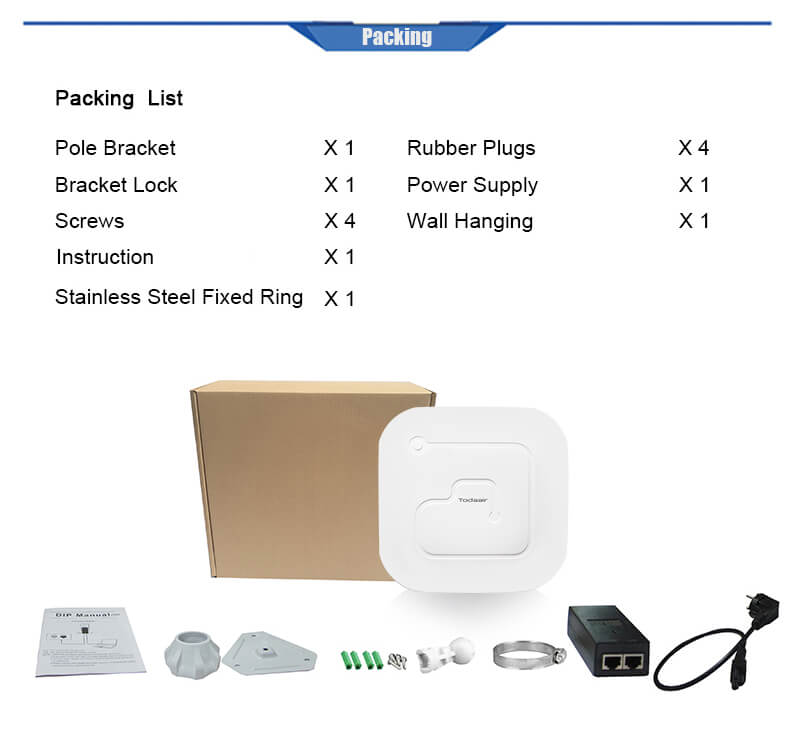 todaair wireless bridge packing list