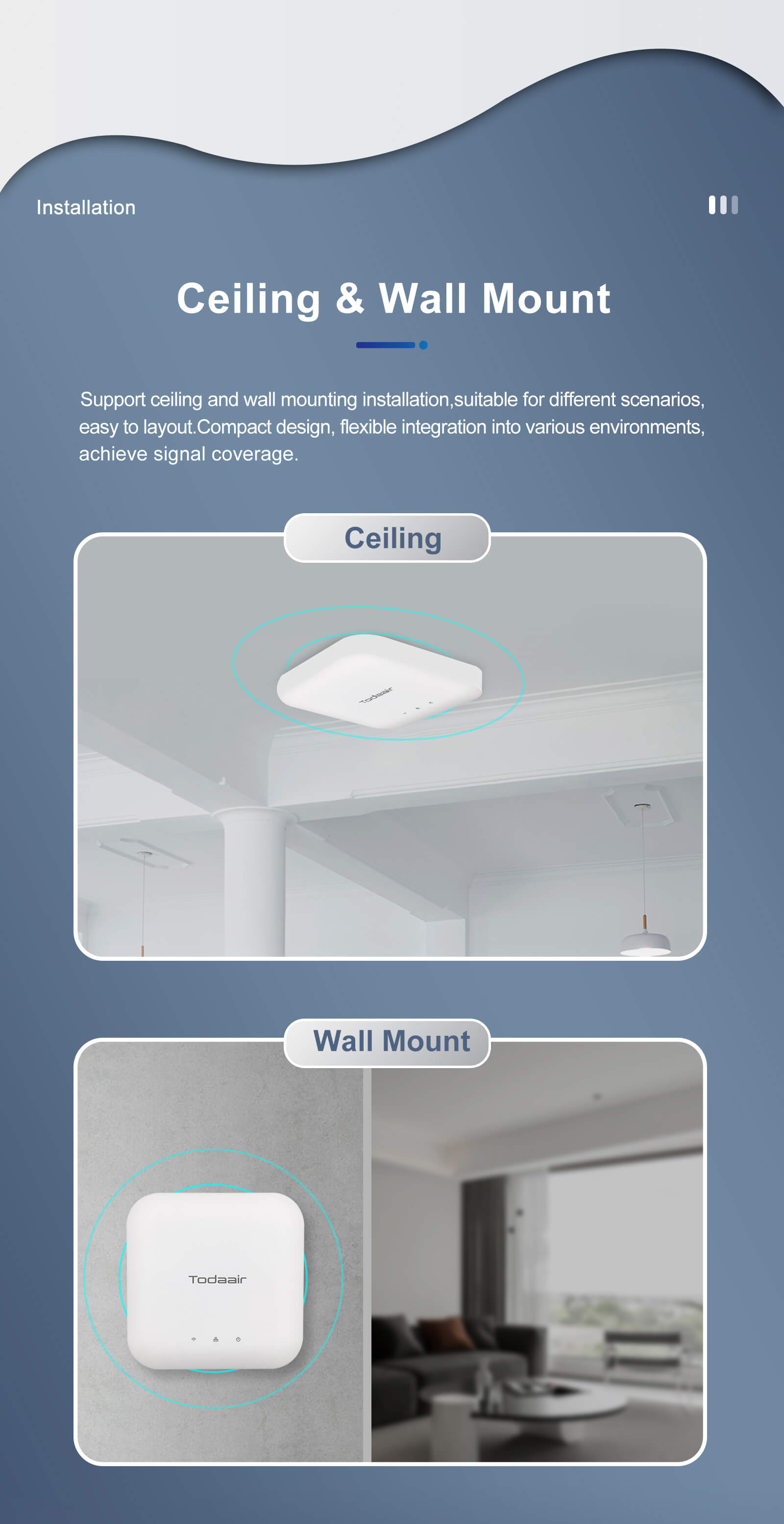 ceiling and  wall mount