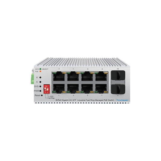 TD-IS8G-2F V2.1 Todaair Industrial Ring Network Switch
