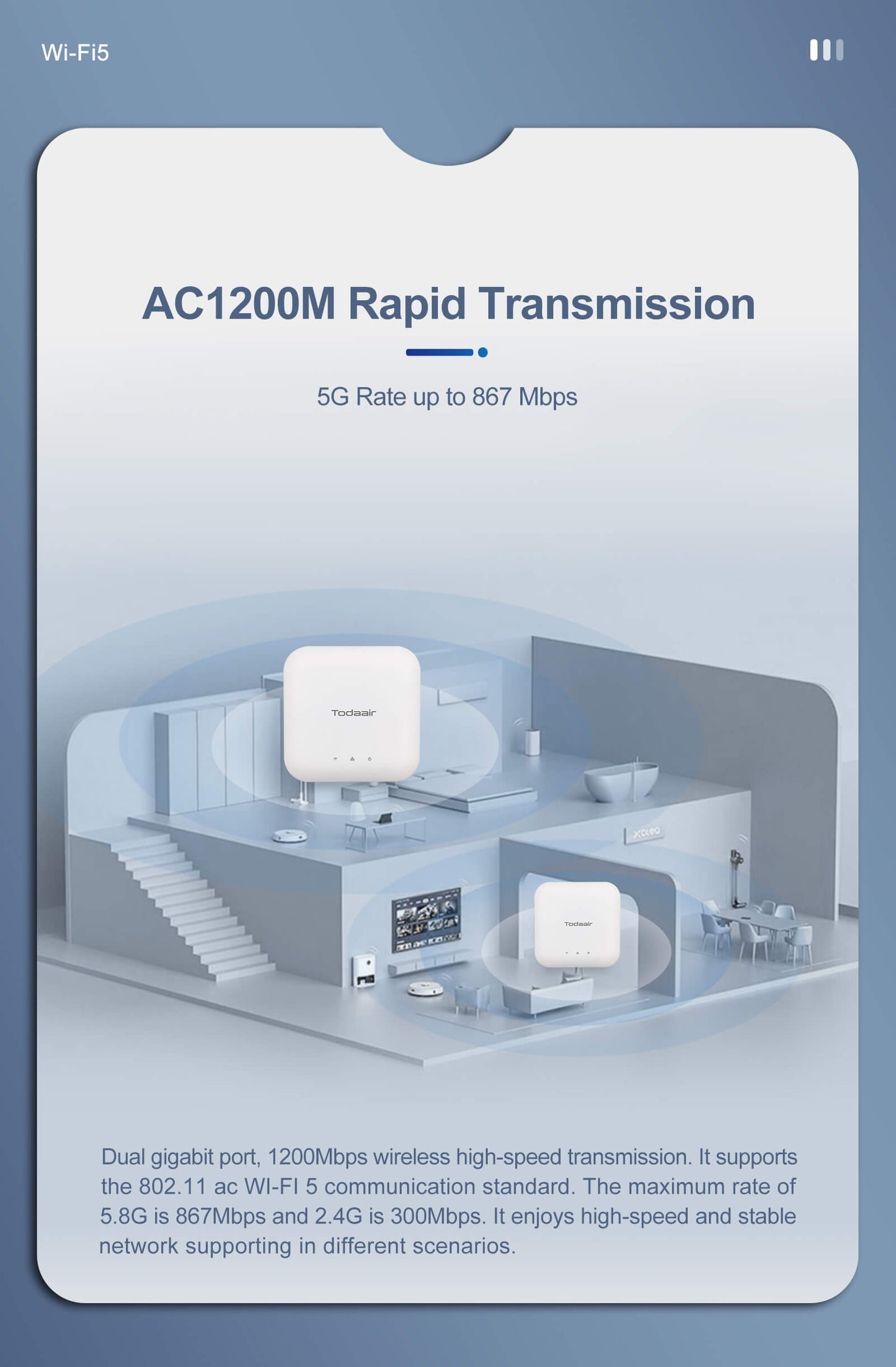 TD-MRT43 V30.1 Todaair Mesh router AC1200M