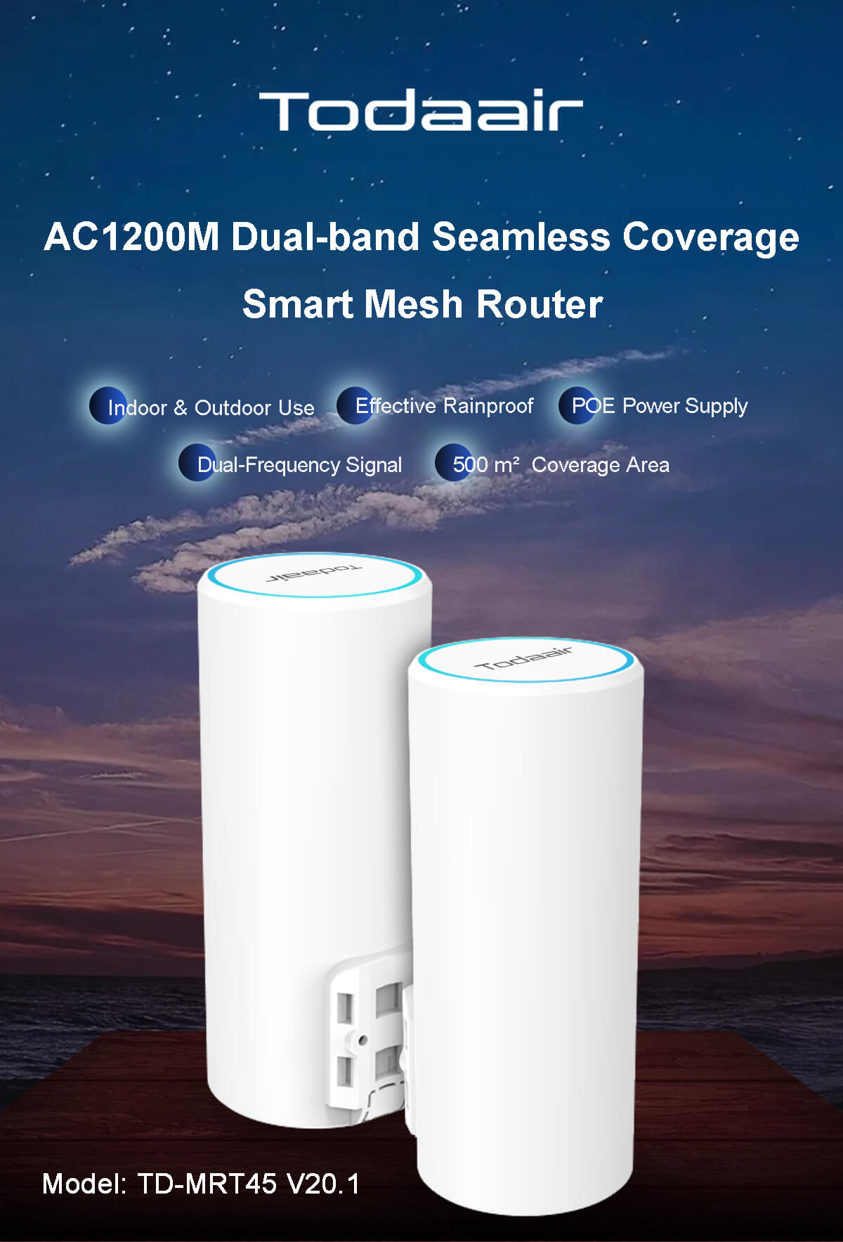 TD-MRT45 V20.1 Dual band 1200M Mesh Router
