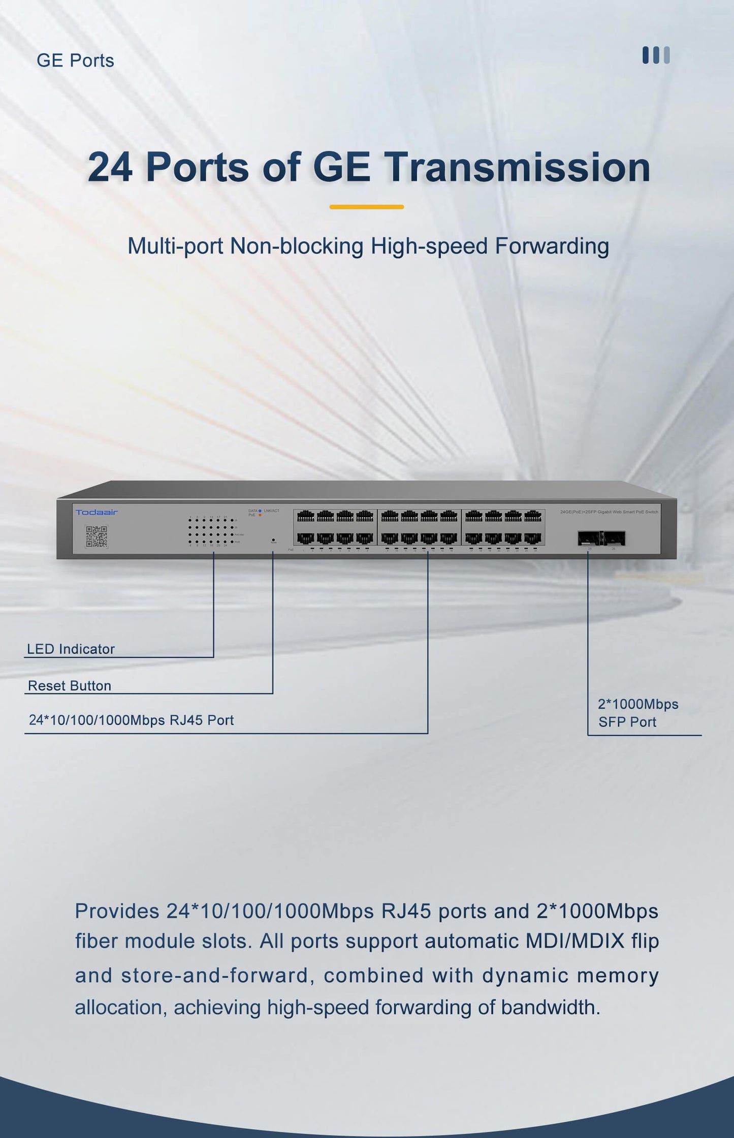 24 port of gigabit transmission