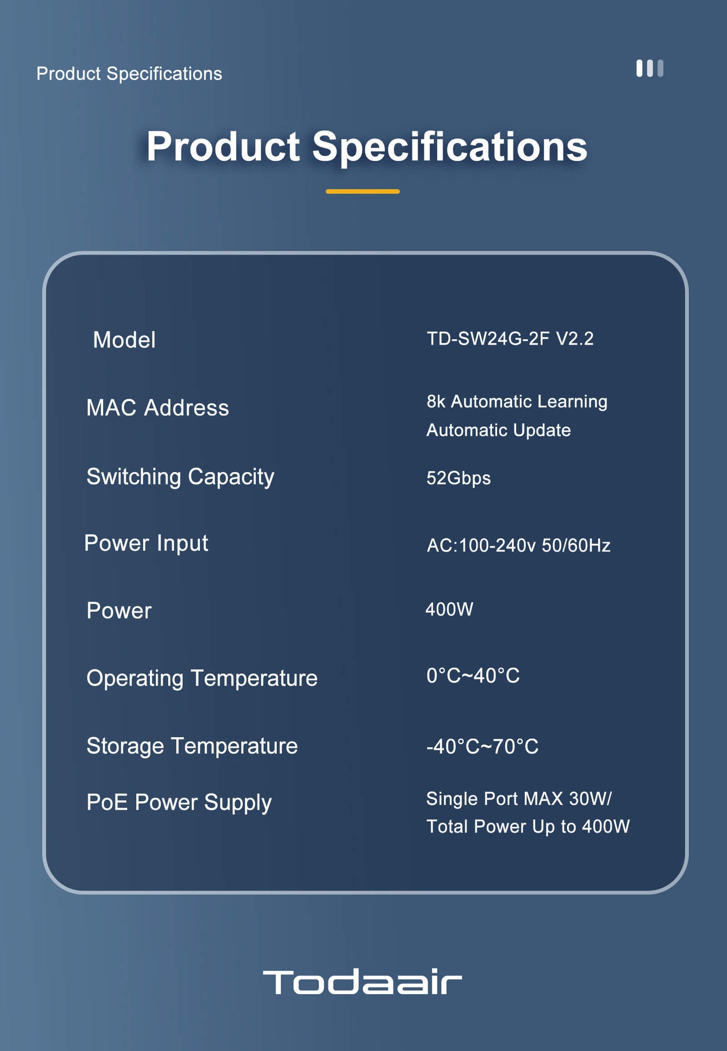 Product specification