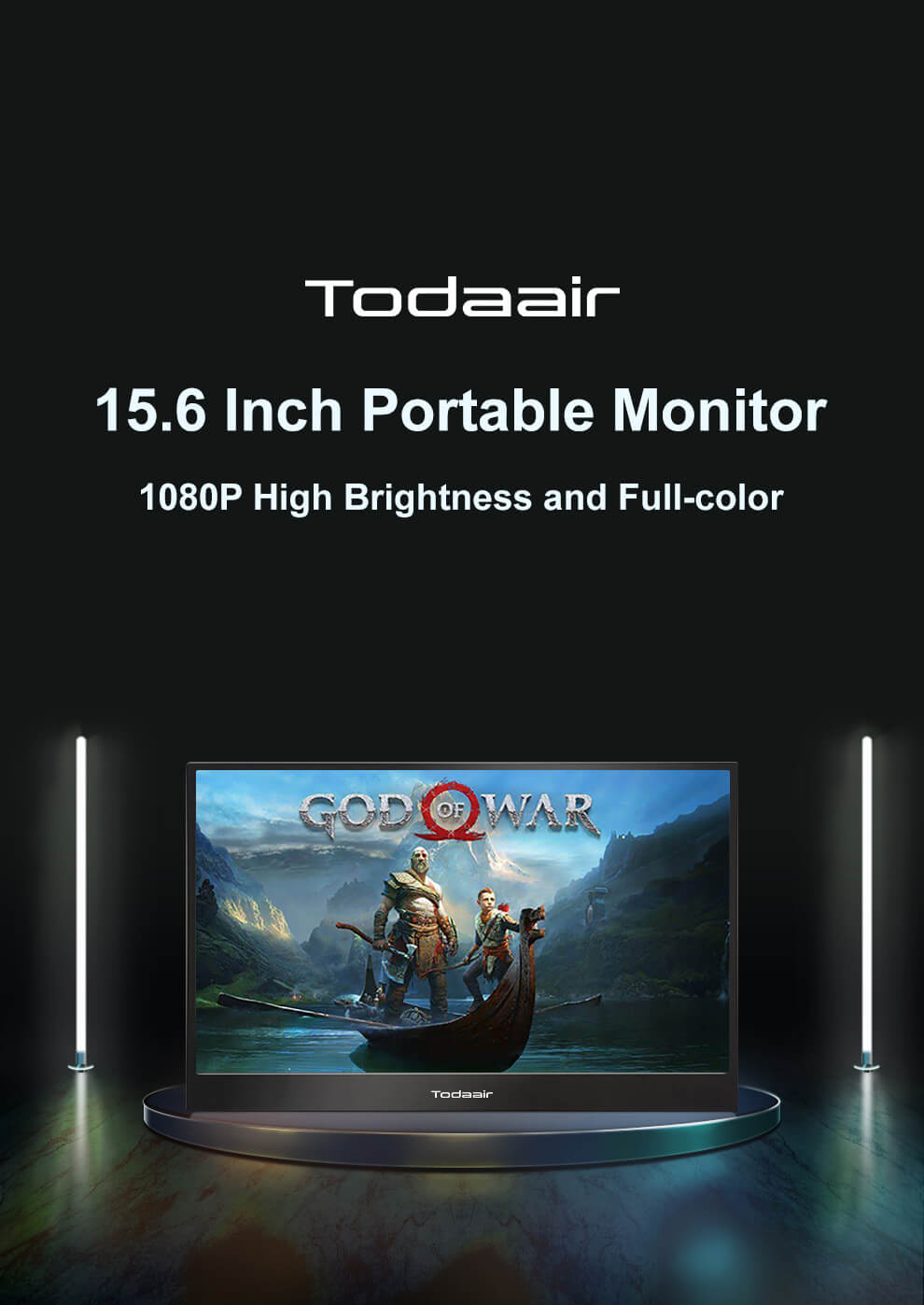 Todaair 15.6 inch 1080P portable monitor
